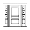 3-panel with 3-lite over 1-panel sidelites
Unit Dimension 83" x 81-5/8"
Door Dimension 40" x 79"
Panel - raised
Glazing - Tempered Low-e IG, SDL